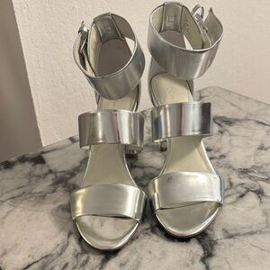 Calvin Klein Metallic Silver Sandals